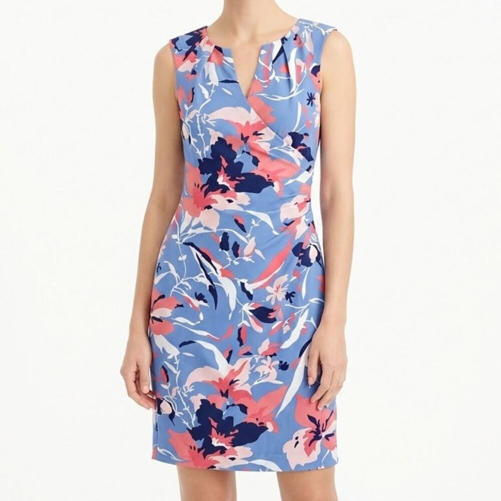 Adrianna Papell Sheath Dress Abstract Floral Print women’s sz 10